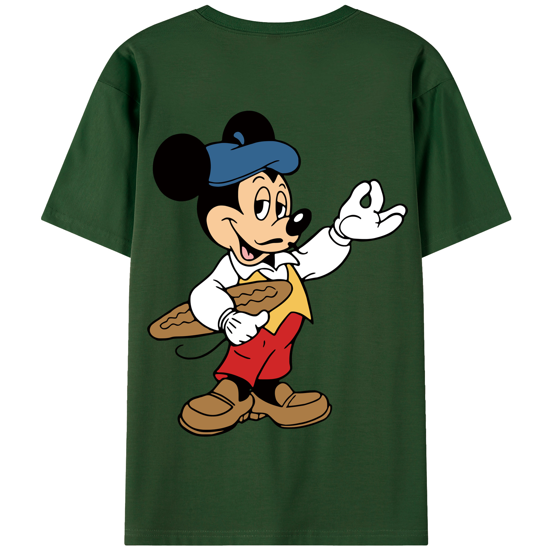 （画像用） ミッキーマウス Mickey Mouse 綿100％半袖Tシャツ（背面プリント）
